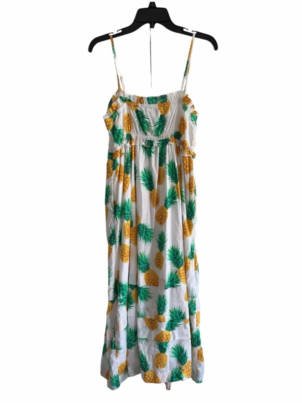 J. Crew Pineapple Strappy ruffle maxi dress 4 - Picture 7 of 11